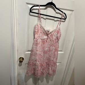 Hollister Pink Paisley Lace Chemise